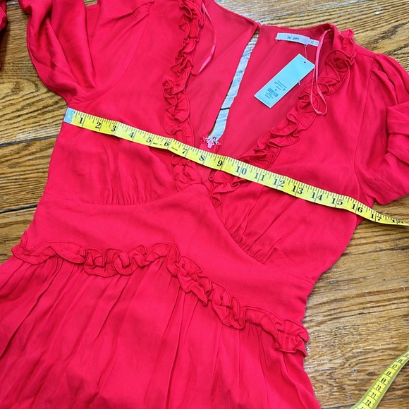 Mi Ami by Francesca’s red ruffle mini dress.  New with tags. Size Medium. - Picture 6 of 13
